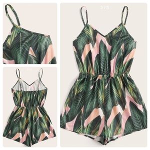 Shein Tropical Print Romper